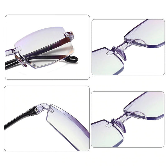 Rimless Anti Blue Ray Reading Glasses Men Women